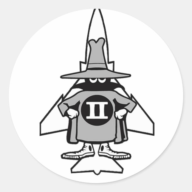 Pegatina Redonda F-4 Phantom Spook (Anverso)