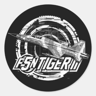 Pegatina Redonda F-5N Tigre II