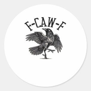Pegatina Redonda F Caw F Crow Creativo Casual