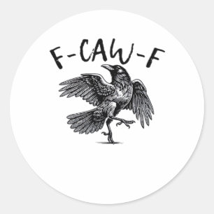 Pegatina Redonda F Caw F Estética Clásica Esencial