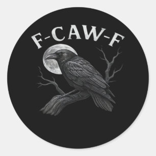 Pegatina Redonda F-Caw-F Genial Único