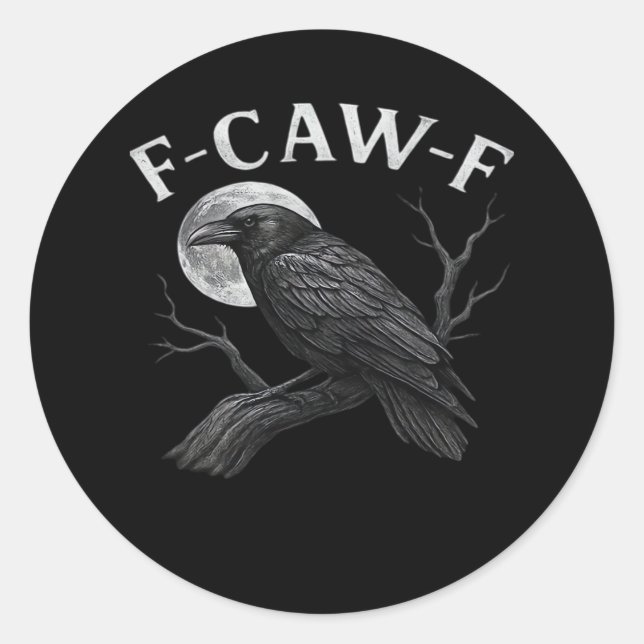 Pegatina Redonda F-Caw-F Genial Único (Anverso)