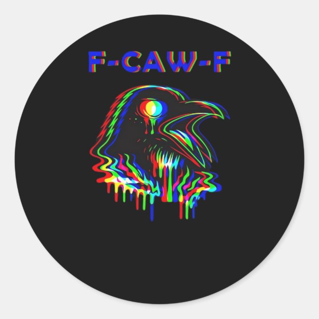 Pegatina Redonda F-Caw-F Halloween Music Party Essential (Anverso)