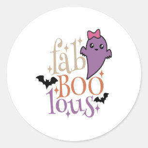Pegatina Redonda Fa BOO Lous Fa BOO Lous Halloween Ghost