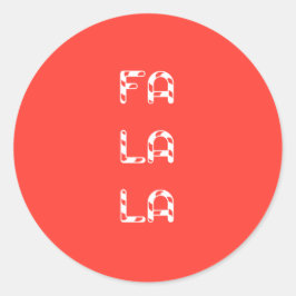 Pegatina Redonda Fa La La christmas