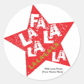 Pegatina Redonda Fa La La Star Studed Label
