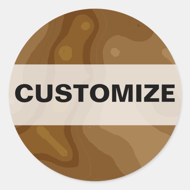 Pegatina Redonda Fábrica de chocolate (Anverso)