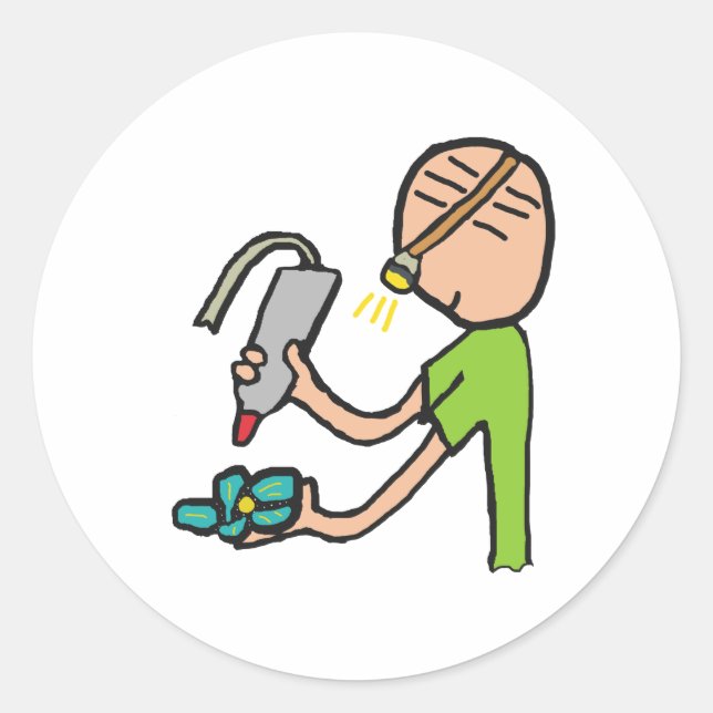 Pegatina Redonda Fabricación de joyas (Anverso)