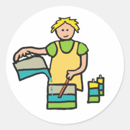 Pegatina Redonda Fabricación de velas