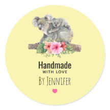 Fabricado a mano con Love Watercolor Koala osos