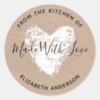Fabricado Con Amor Kraft Personalizado Clásico Ron