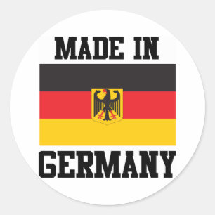 Pegatina Redonda Fabricado En Alemania