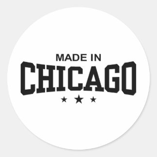 Pegatina Redonda Fabricado En Chicago
