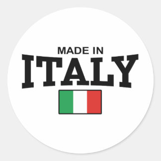 Pegatina Redonda Fabricado en Italia