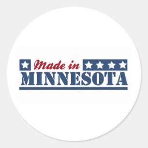 Pegatina Redonda Fabricado En Minnesota