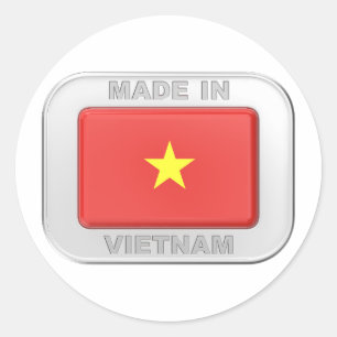 Pegatina Redonda Fabricado en Vietnam