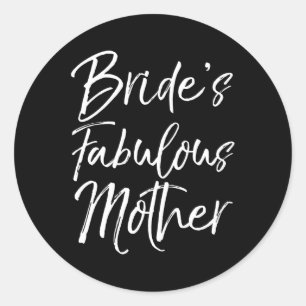 Pegatina Redonda Fabulosas novias familiares que juegan