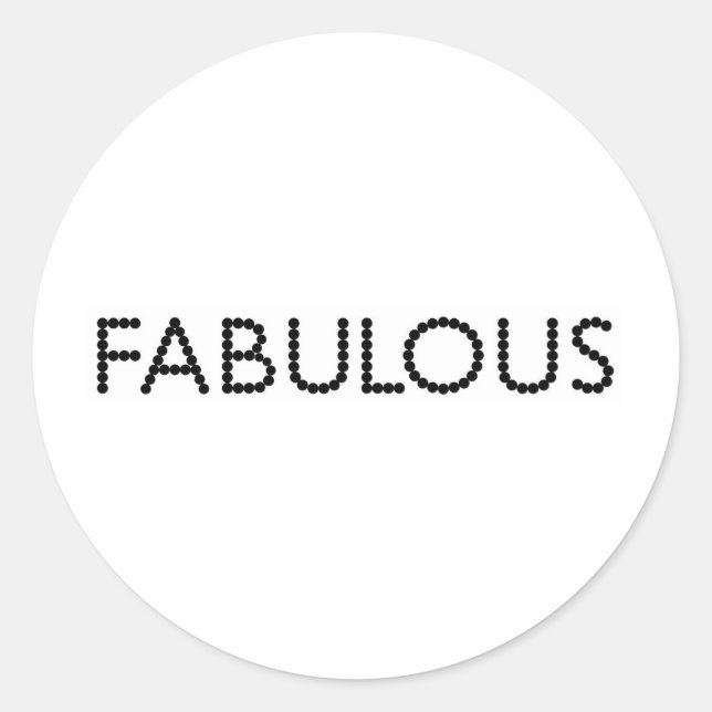 Pegatina Redonda Fabuloso (Anverso)