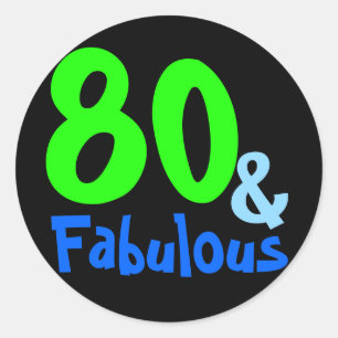 Pegatina Redonda Fabuloso cumpleaños tropical