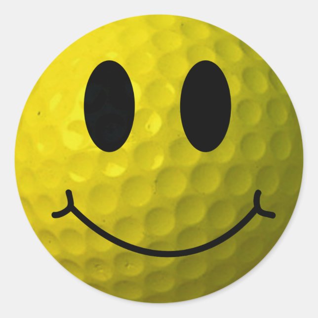 Pegatina Redonda Face Golf Ball (Anverso)