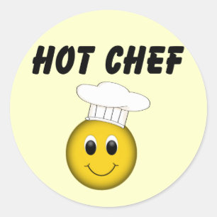 Pegatina Redonda Face Hot Chef