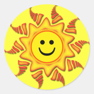 PEGATINA REDONDA FACE SUN