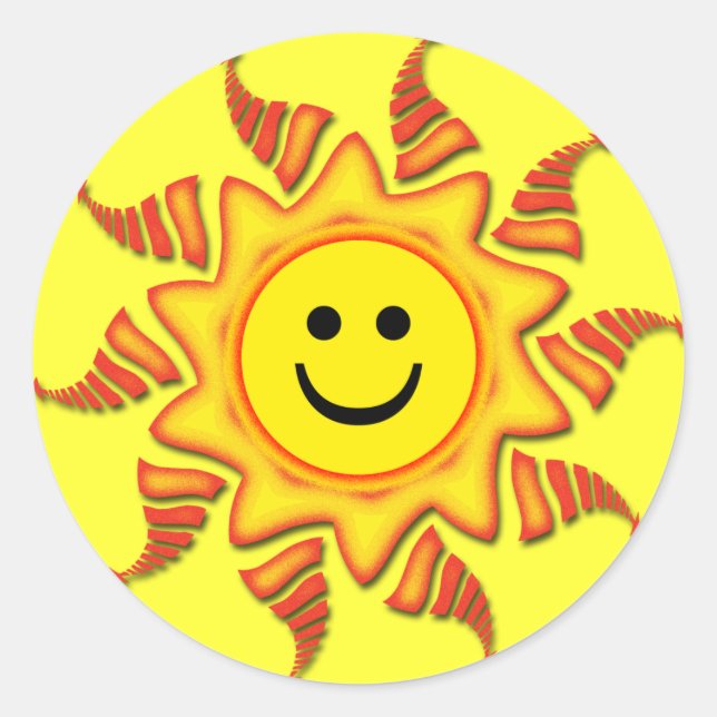 PEGATINA REDONDA FACE SUN (Anverso)