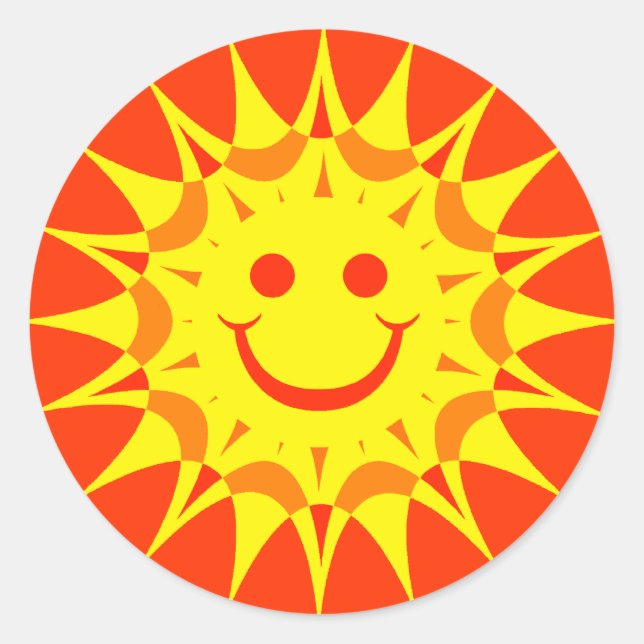 PEGATINA REDONDA FACE SUN (Anverso)