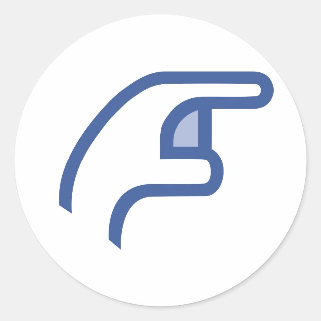 Pegatina Redonda facebook POKE me (Anverso)