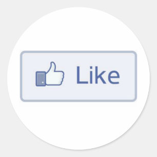 Pegatina Redonda Facebook tiene gusto