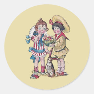 PEGATINA REDONDA FÁCIL: ¡WOW! NIÑOS VINTAJES 1911
