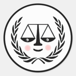 Pegatina Redonda Facultad de Derecho de Abogados