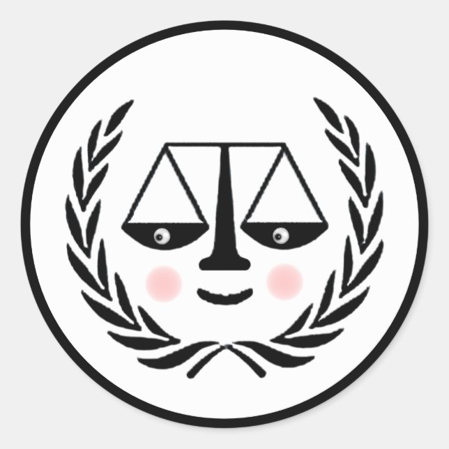 Pegatina Redonda Facultad de Derecho de Abogados (Anverso)