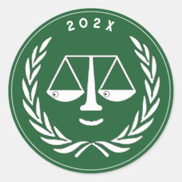 Pegatina Redonda Facultad de Derecho de Abogados