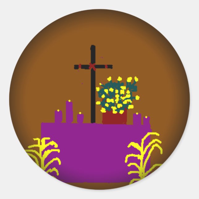 Pegatina Redonda Fade to Black Round Pegatinas-Easter (Anverso)