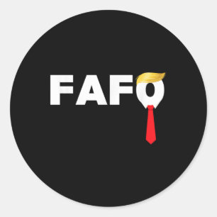 Pegatina Redonda Fafo F Around Descubre A Trump Culpable Frente A F