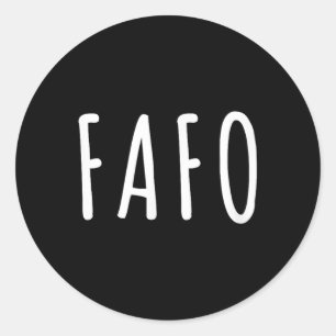 Pegatina Redonda Fafo Trump, Donald Trump Fafo