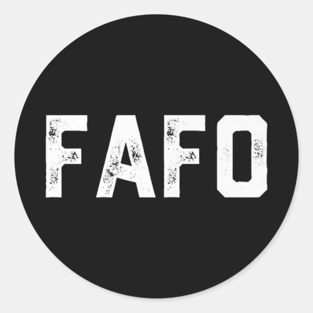 Pegatina Redonda Fafo Trump Premium (Anverso)