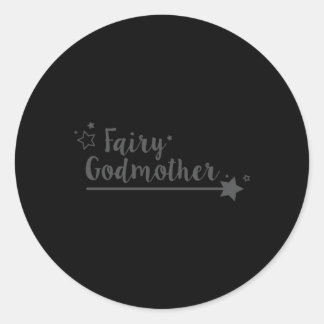 Pegatina Redonda Fairy Godwoman Wand Star Spell Fantasy