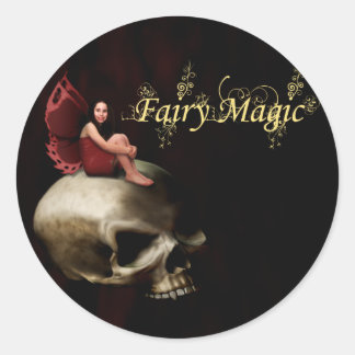 Pegatina Redonda Fairy Magic Halloween