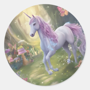 Pegatina Redonda Fairy Wonderland Collection Party Favor