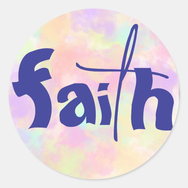 Pegatina Redonda FAITH Colorful (Anverso)