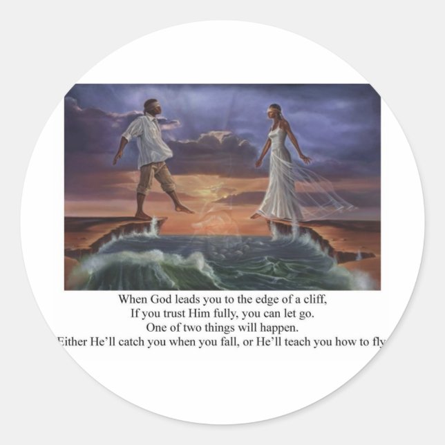 Pegatina Redonda Faith Walk