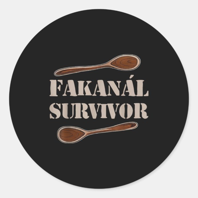 Pegatina Redonda Fakanál Survivor  (Anverso)
