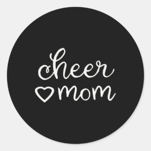 Pegatina Redonda Fall Cheerled CheerLeer Mamá Mothe