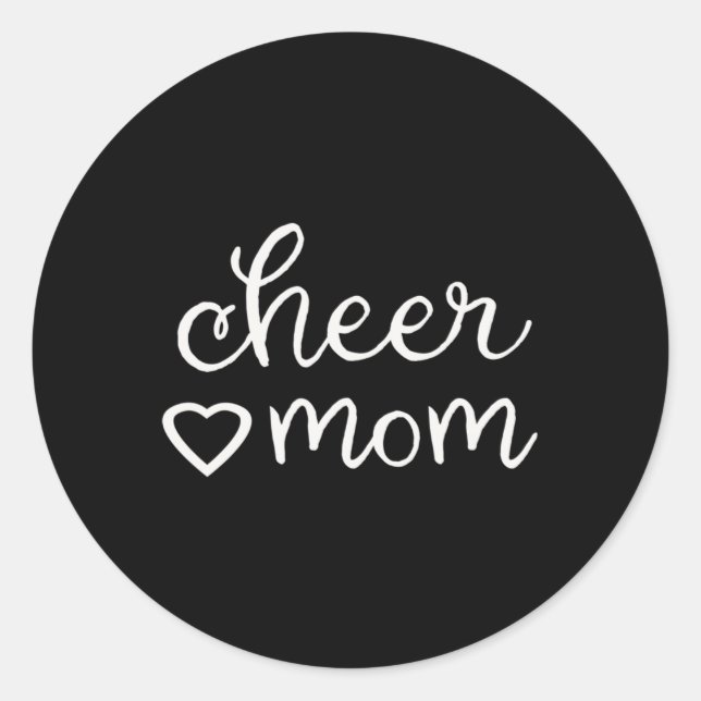 Pegatina Redonda Fall Cheerled CheerLeer Mamá Mothe (Anverso)