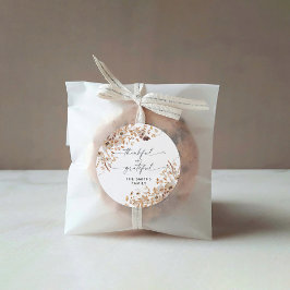 Pegatina Redonda Fall Leaves Thanksgiving Dinner Sticker