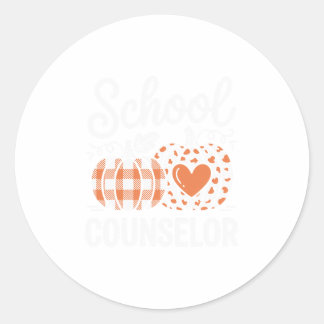 Pegatina Redonda Fall School Counselor 1