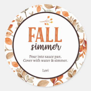 Pegatina Redonda Fall Simmer