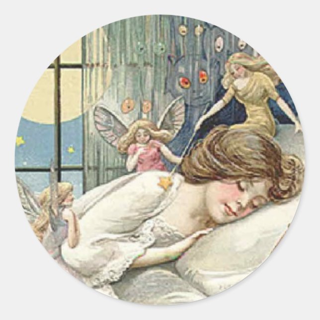 Pegatina Redonda fallas vintage (Anverso)